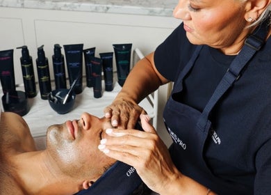 Facial treatment at Refresh Skin and Body in Salisbury, England, GB with professional care products.