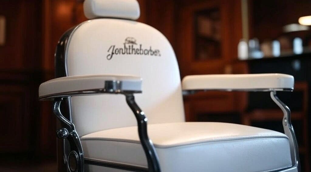 Silla de barbero clásica en La Barbería 11002, Cádiz, Andalucía, ES, destacando confort y estilo.