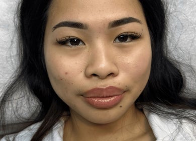 Freshly enhanced eyebrows at Johnny's Makeover Home Salon, Rothwell, Queensland, AU.