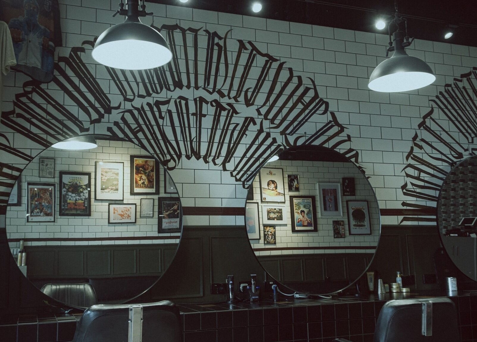 Modern salon mirrors and decor at 36th Chamber, Gungahlin, Australian Capital Territory, AU.