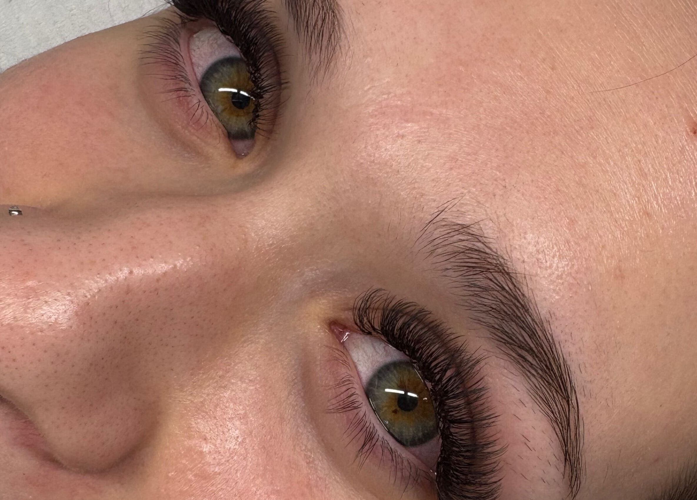 Close-up of elegant eyelash extensions at Keiras Lash Studio, Tweed Heads South, New South Wales, AU.