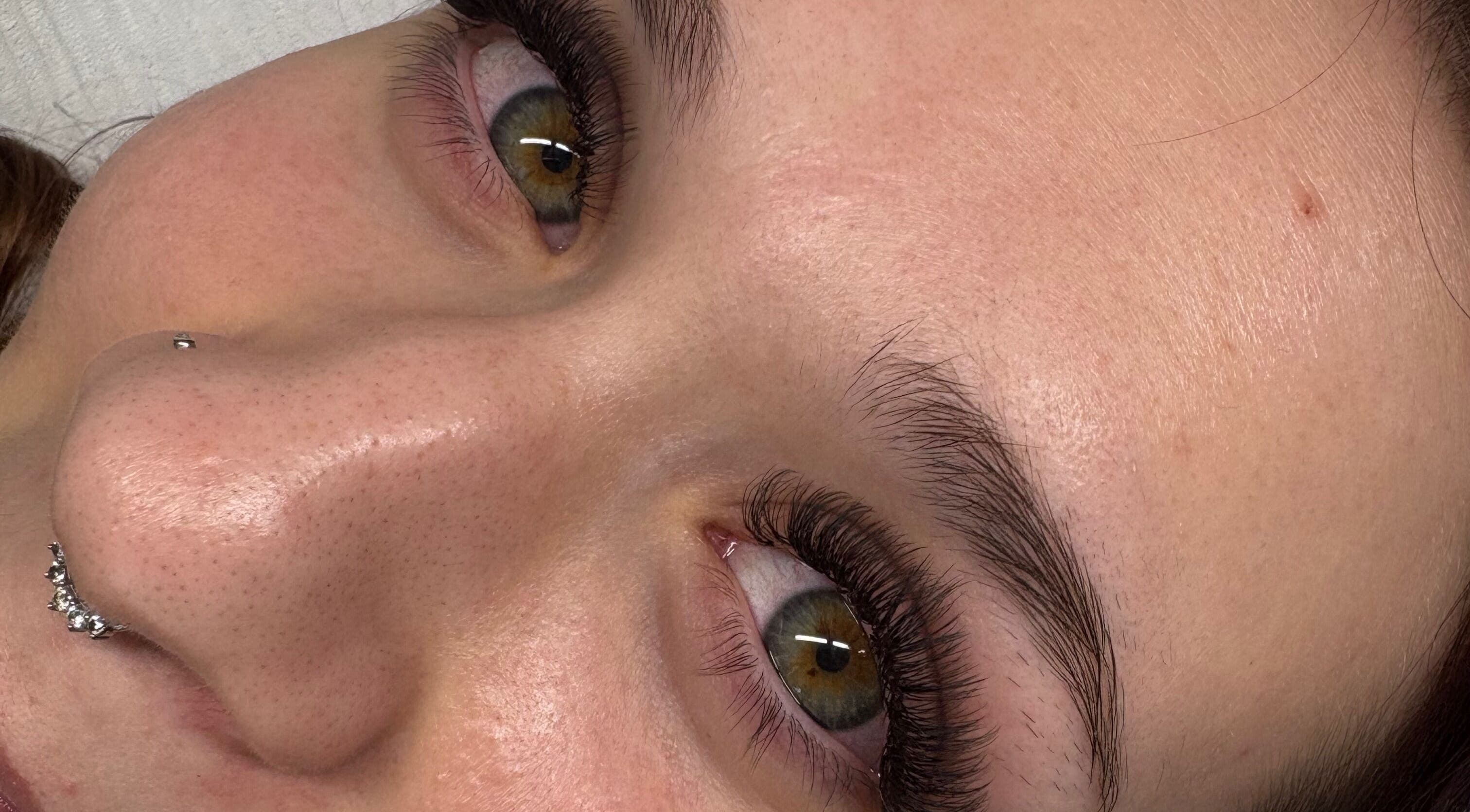 Close-up of elegant eyelash extensions at Keiras Lash Studio, Tweed Heads South, New South Wales, AU.