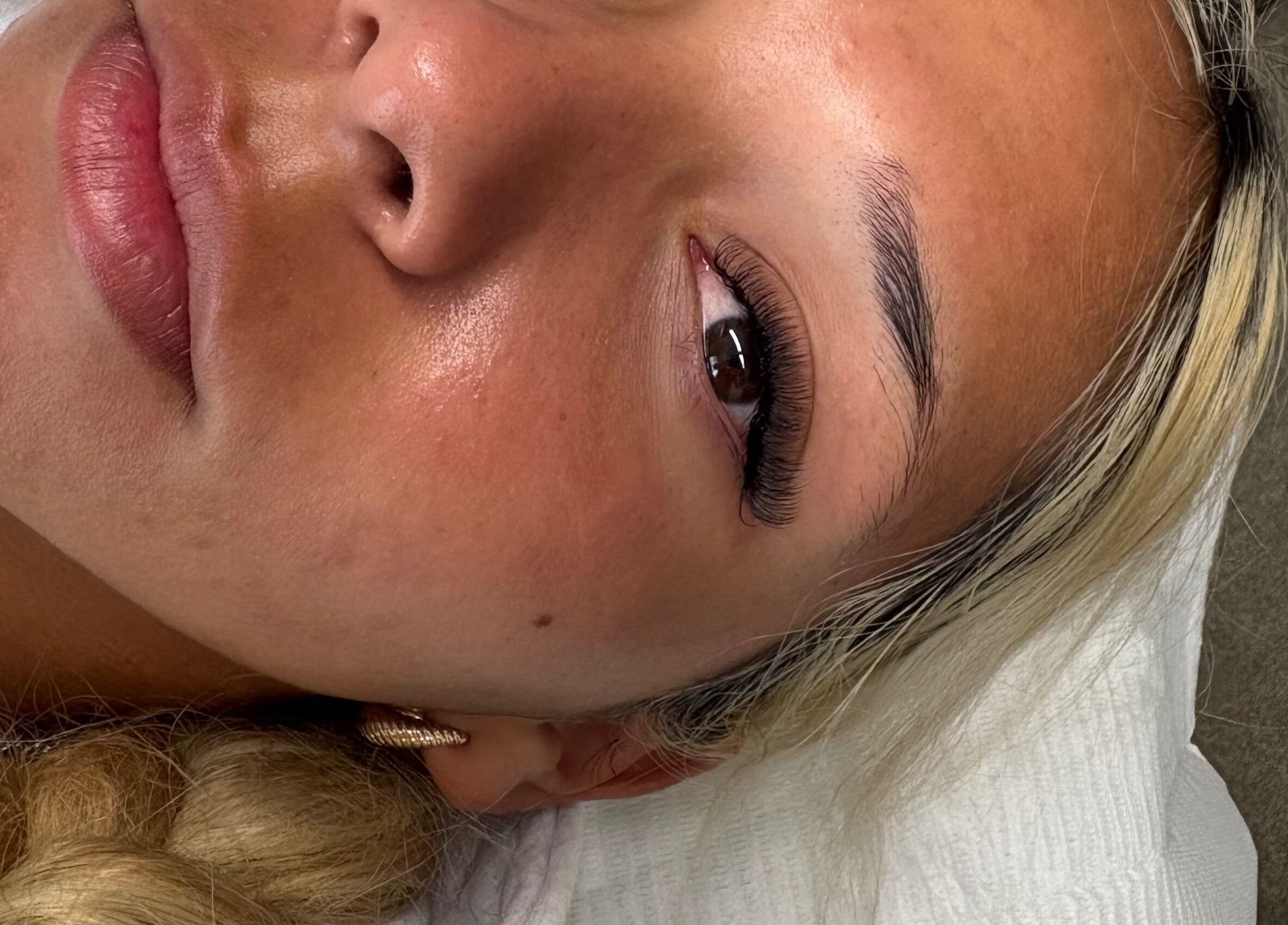 Close-up of eyelash extension at Keiras Lash Studio in Tweed Heads South, New South Wales, AU.