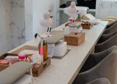 Modern manicure stations at Anatolly Beauty Salon, Bali, Bali, ID, offering a tranquil wellness ambiance.