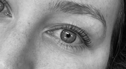 Close-up of eyelash enhancement at Glos Skin & Beauty in Helensvale, Queensland, AU.