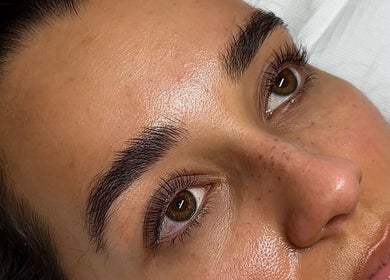 Close-up of facial skin treatment at Glos Skin & Beauty, Helensvale, Queensland, AU, enhancing natural glow.