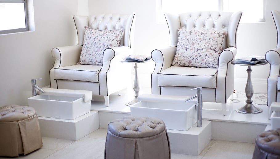 Elegant pedicure chairs at Mint Salon, Johannesburg, Gauteng, ZA, offering a serene beauty experience.