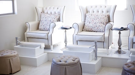 Elegant pedicure chairs at Mint Salon, Johannesburg, Gauteng, ZA, offering a serene beauty experience.