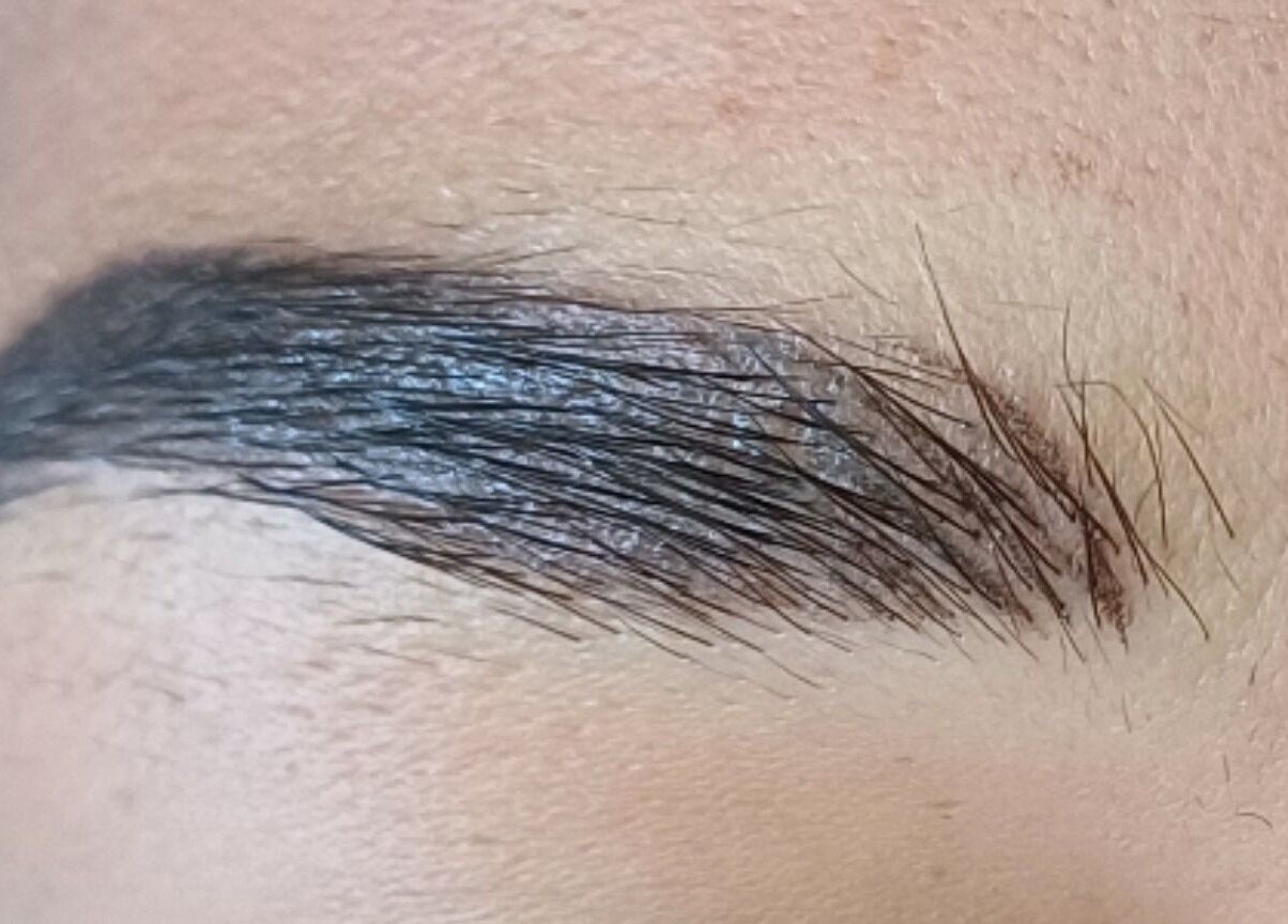 Close-up of expertly detailed eyebrow at Permanent Make-Up by Prawlene, Cape Town, Western Cape, ZA.