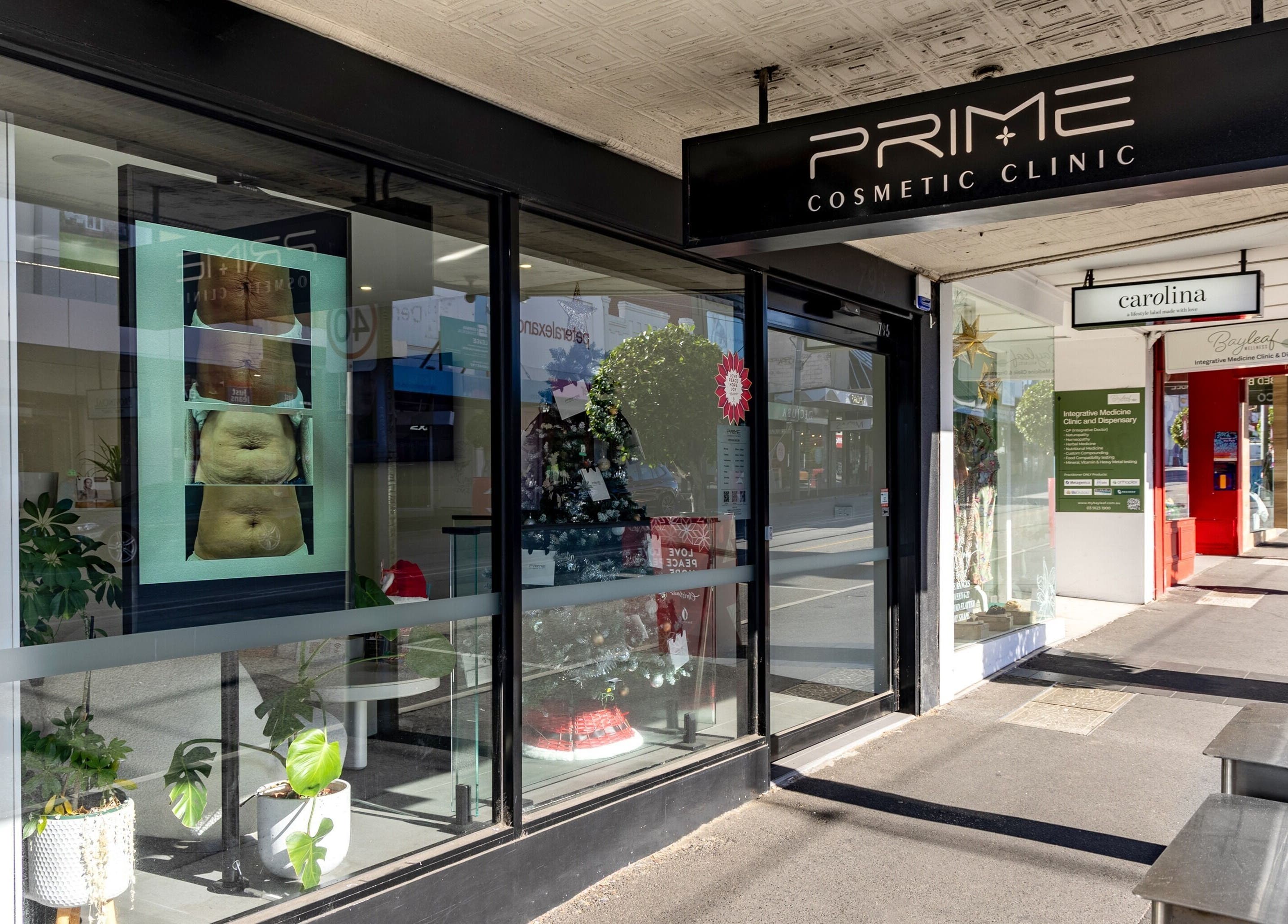 Exterior view of Prime Cosmetic Clinic - Melbourne, Camberwell, Victoria, AU, showcasing stylish entrance.