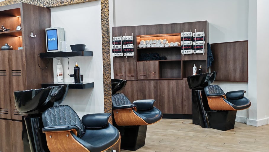 Modern styling chairs at Hava Gents Salon Ajman khalifa St, Ajman, Ajman, AE offering luxurious grooming.