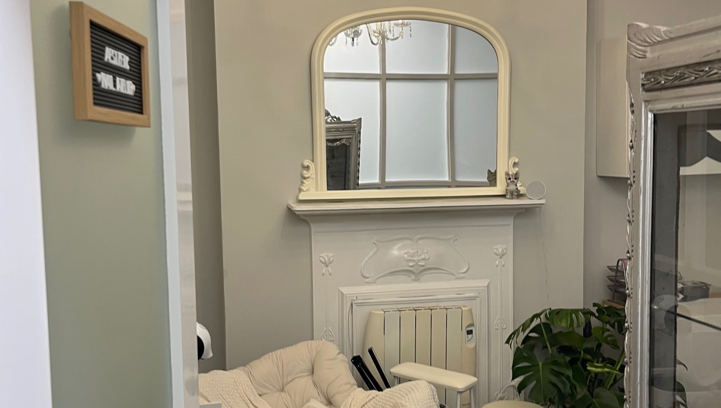 Calm, stylish corner at Aesthetic Nails by Sabrina Andreazza, Dublin, County Dublin, IE, showcasing comfort and elegance.