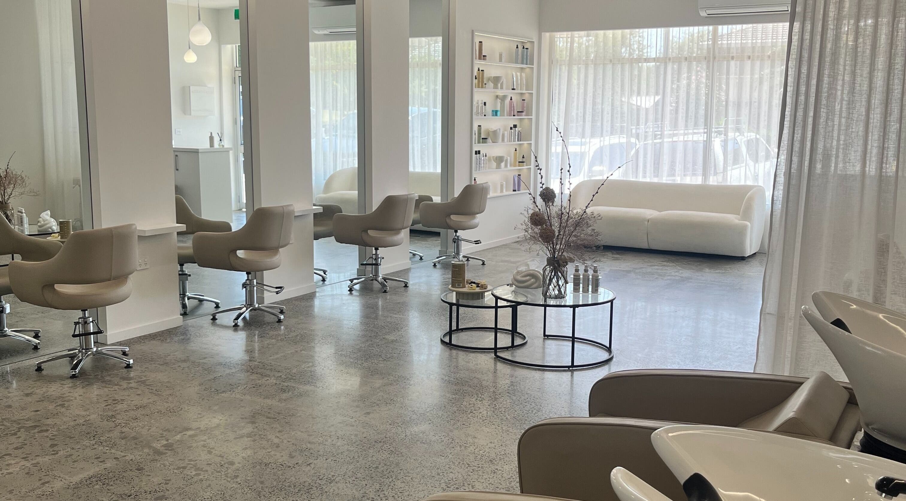 Modern, elegant salon interior at Artistry Lane by Jessie Lee, Melbourne, Victoria, AU.