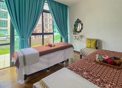 Relaxing massage room with two beds at Srijeda Putrajaya, Putrajaya, Wilayah Persekutuan Putrajaya, MY.