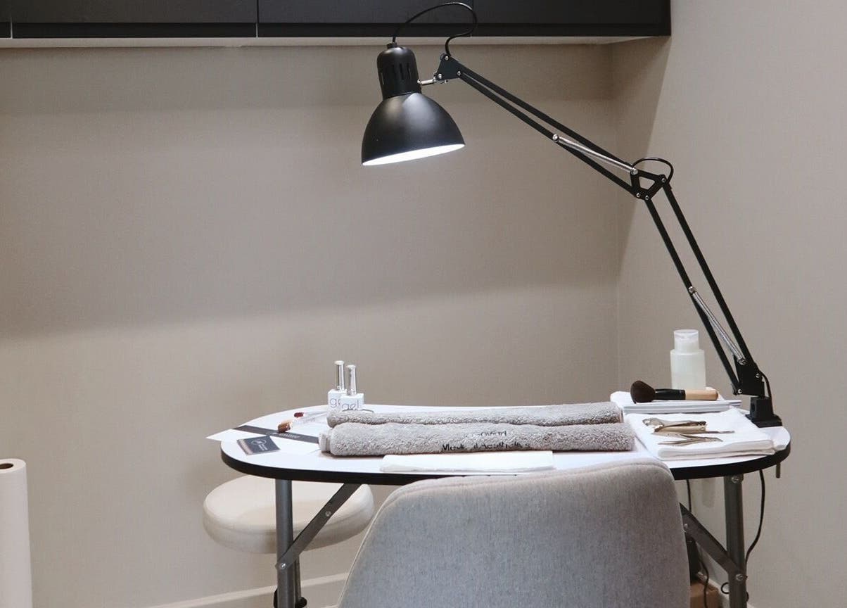 Nail station at Polished Harrogate in Harrogate, England, GB, offering a serene manicure experience.