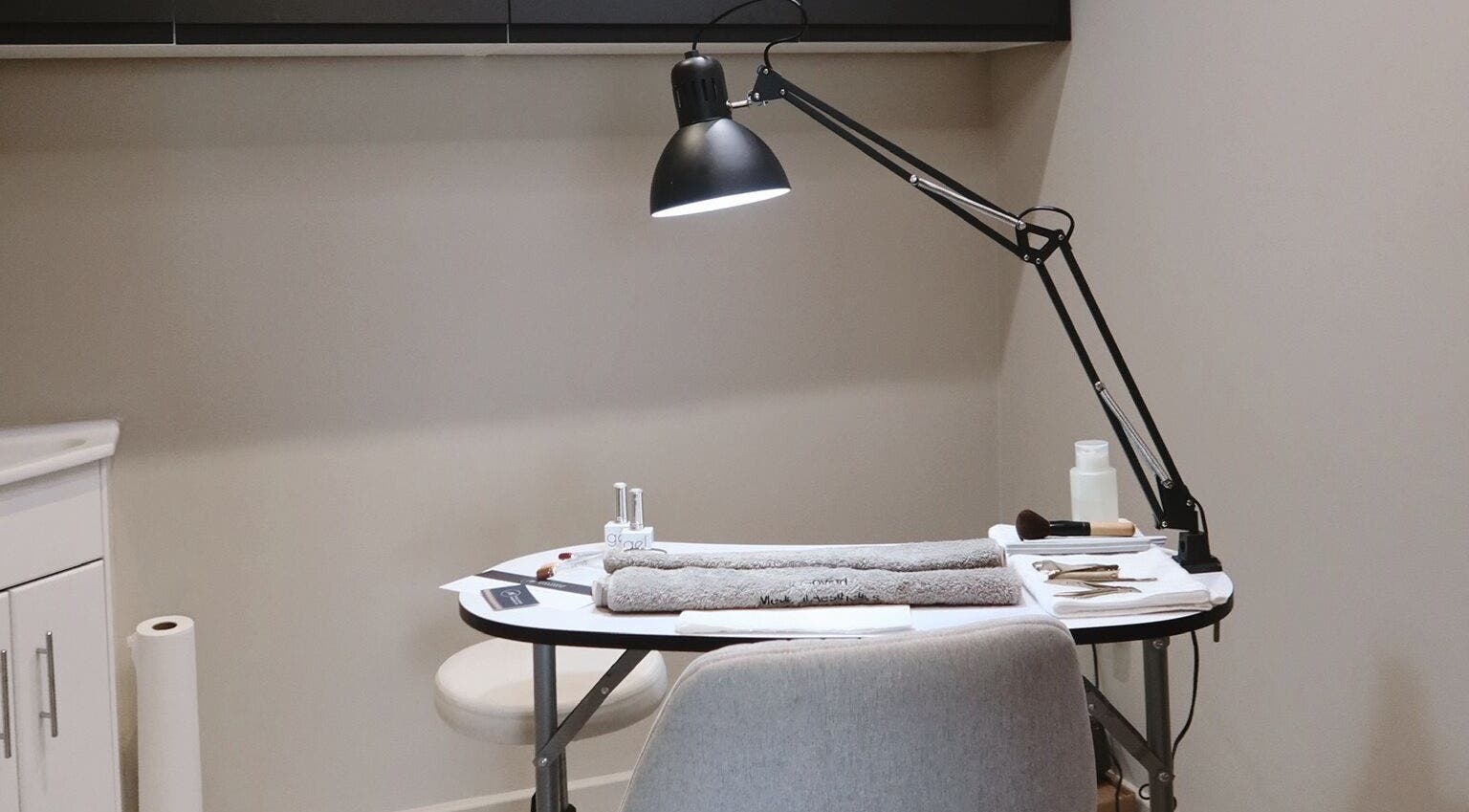 Nail station at Polished Harrogate in Harrogate, England, GB, offering a serene manicure experience.