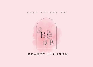 Beauty Blossom logo with soft pink floral theme in Woodbridge, Virginia, US.