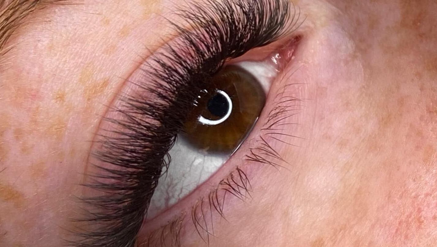 Close-up of styled eyelashes at Studio 10 Beauty Boreham, Chelmsford, England, GB.