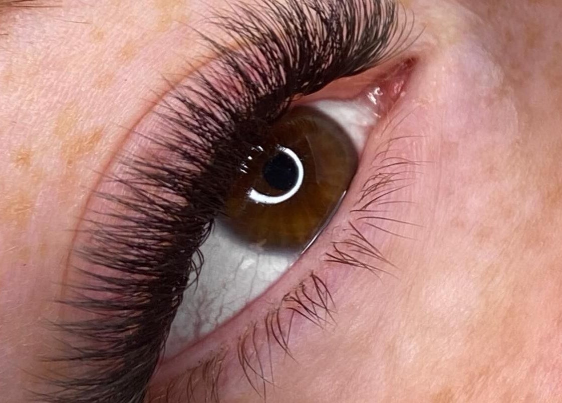 Close-up of styled eyelashes at Studio 10 Beauty Boreham, Chelmsford, England, GB.