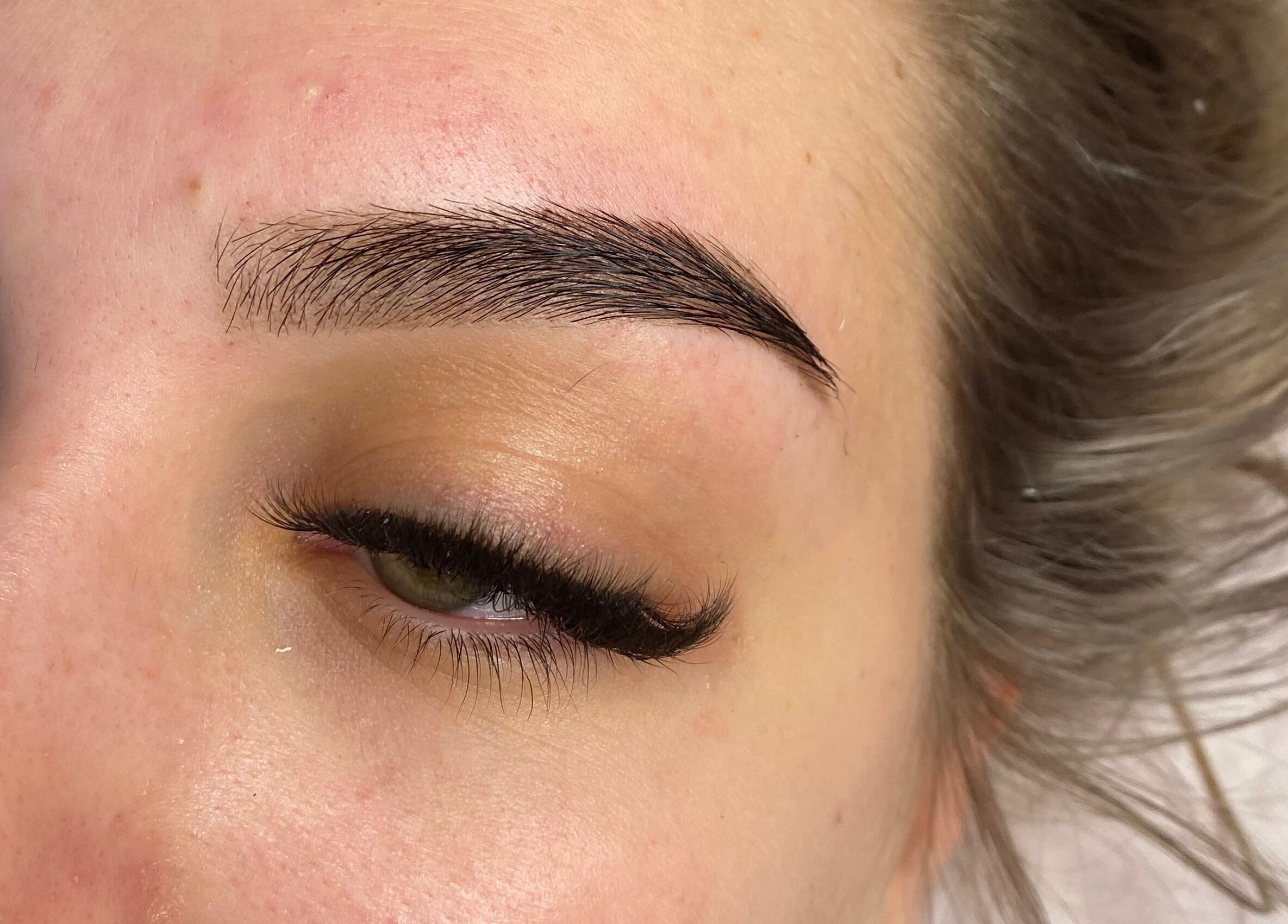 Perfectly shaped eyebrows with lashes at Studio 10 Beauty Boreham, Chelmsford, England, GB.