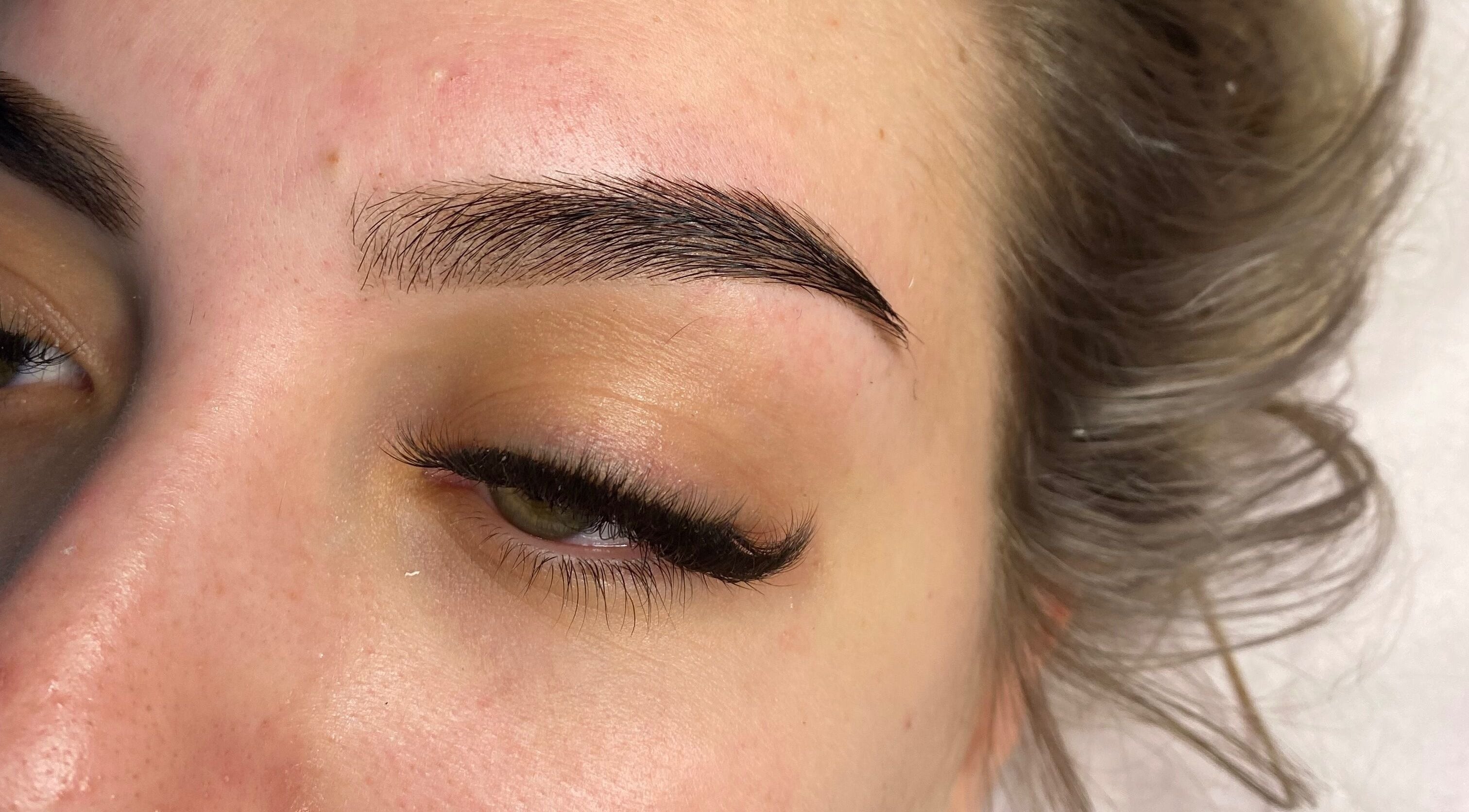 Perfectly shaped eyebrows with lashes at Studio 10 Beauty Boreham, Chelmsford, England, GB.