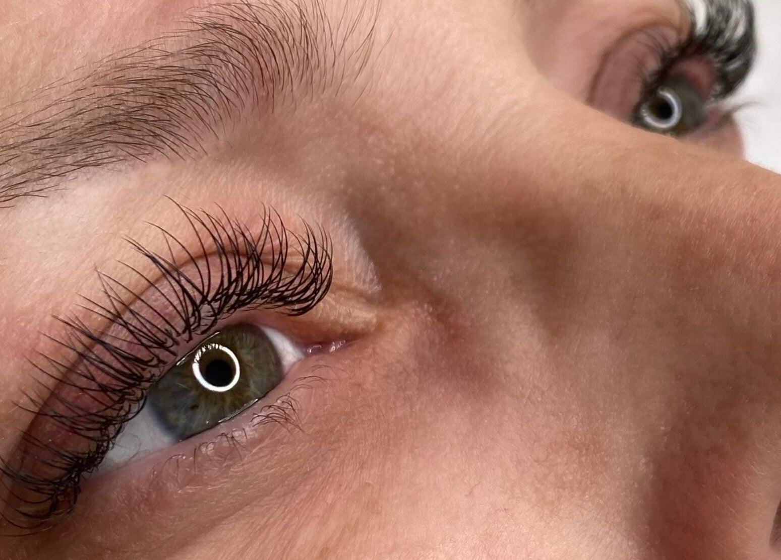Close-up of eyelash extensions at Studio 10 Beauty Boreham, Chelmsford, England, GB.