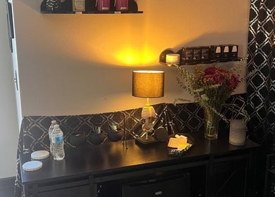 Chic lighting and decor at Divine Dahlia Beauty, Agoura Hills, California, US, creating a tranquil atmosphere.