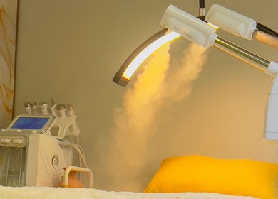 Facial steamer at BodyBlitz Therapy in Johannesburg, Gauteng, ZA. Creates a calming spa atmosphere.