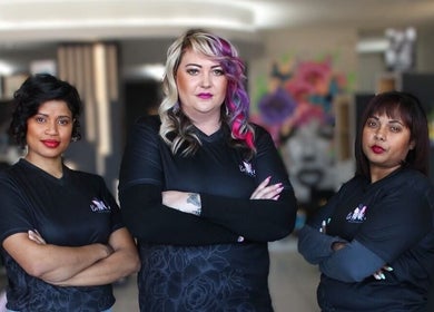 Stylists at Belle Vee Hair and Beauty Studio in George, Western Cape, ZA, showcasing style and confidence.
