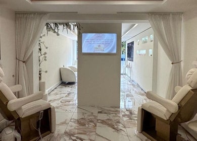 Relaxing spa chairs at Olive's Beauty & Tanning - Chislehurst, offering a tranquil experience in Chislehurst, England, GB.