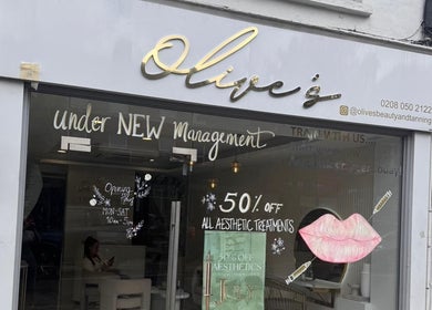 Front facade of Olive's Beauty & Tanning - Chislehurst, located in Chislehurst, England, GB under new management.
