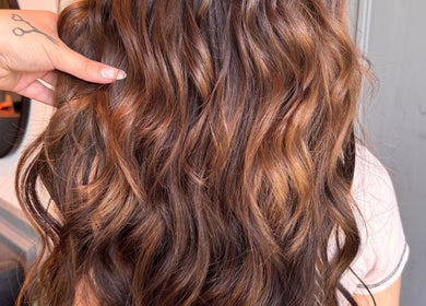 Luscious brown waves styled at Studio 94 Hairdressing, Westport, County Mayo, IE.