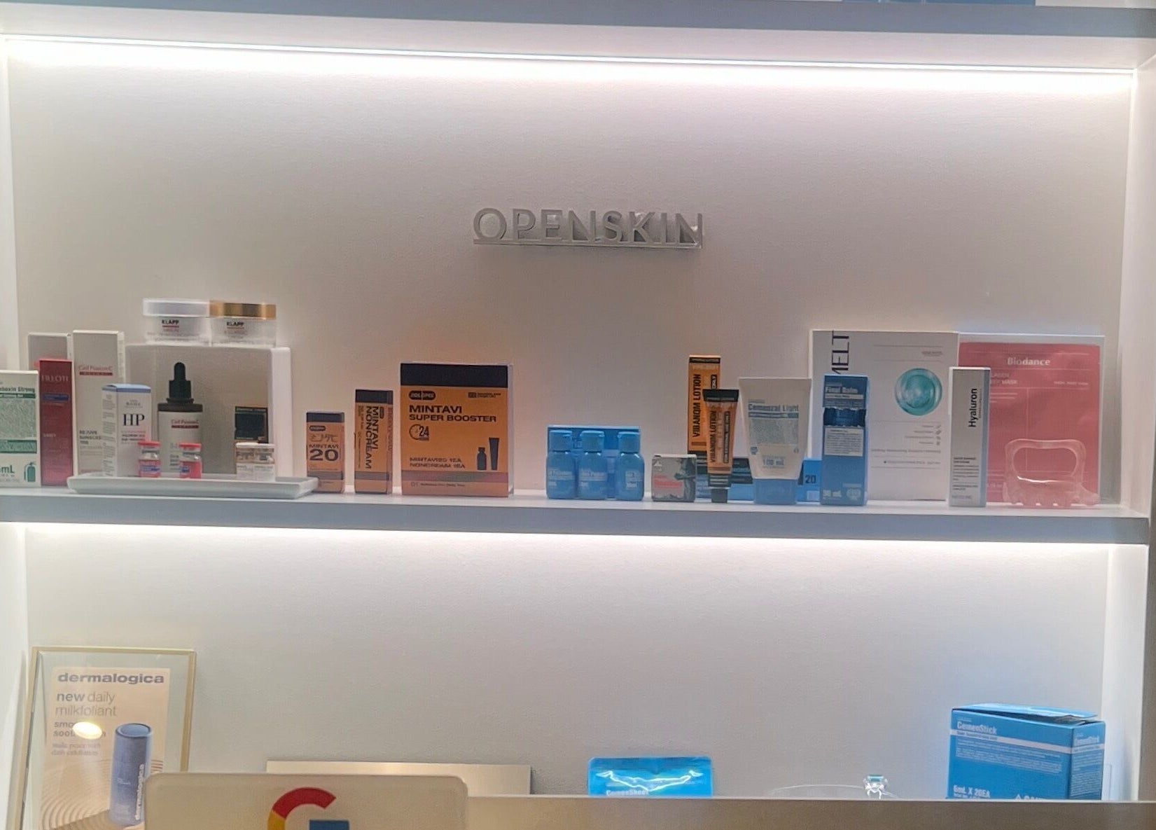 Skincare products on display at Inner Beauty Sydney, Chatswood, New South Wales, AU.