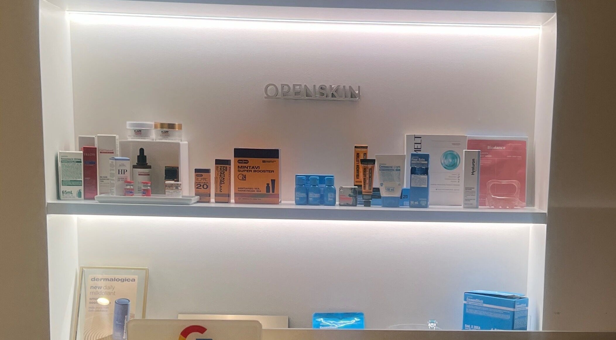 Skincare products on display at Inner Beauty Sydney, Chatswood, New South Wales, AU.