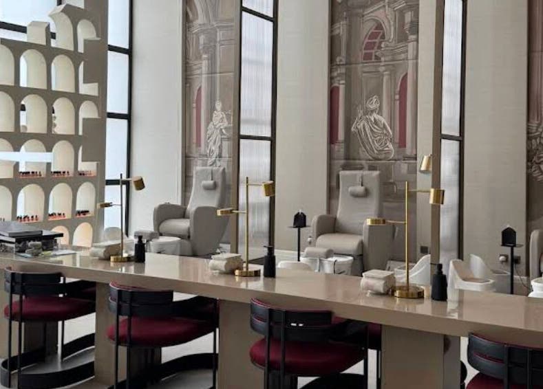 Elegant interior of Myalo Spa in Riyadh, showcasing luxurious seating and decor for ultimate relaxation.