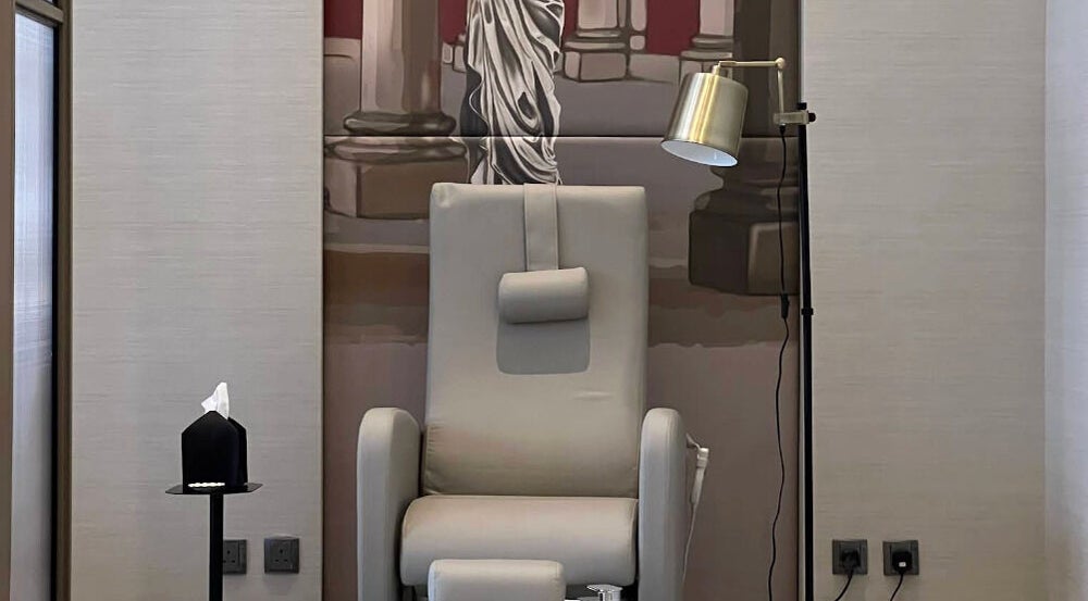 Luxury spa chair at Myalo Spa in Riyadh, Riyadh Province, SA, offering premium relaxation.