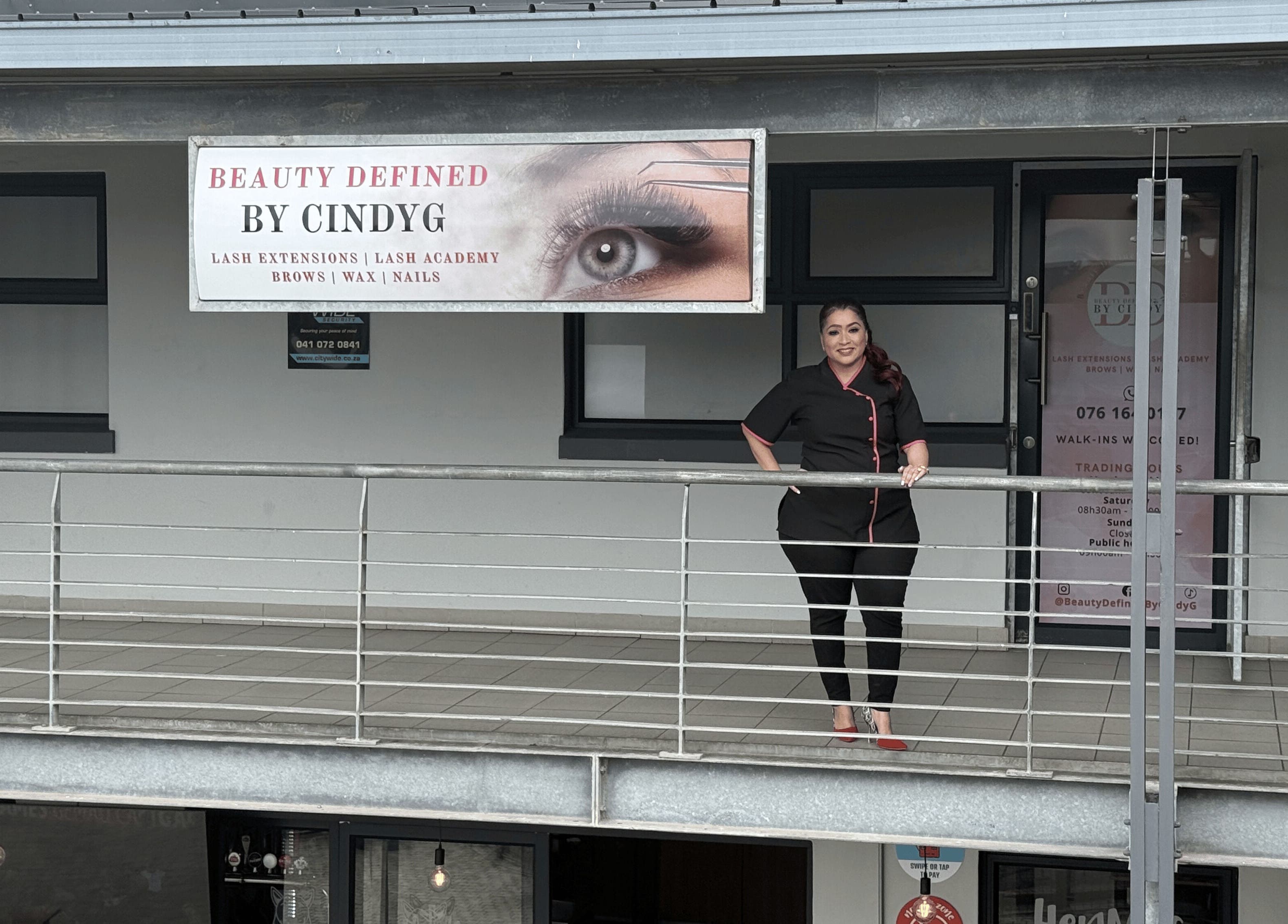 Exterior of Beauty Defined By Cindy G, Gqeberha, Eastern Cape, ZA, showcasing the venue and signage.