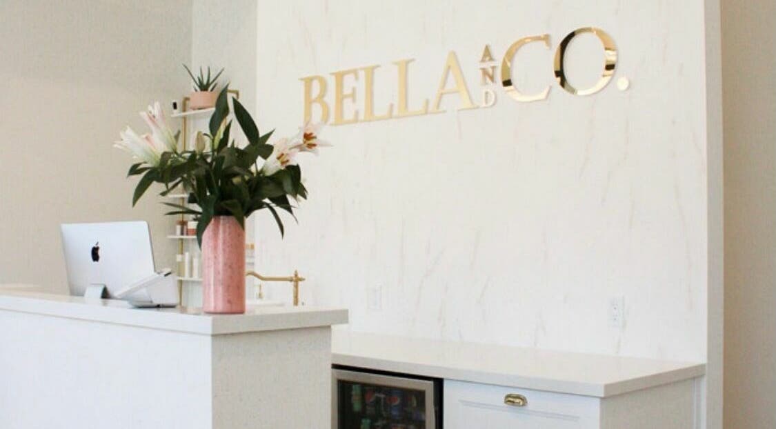 Reception at JM Extensions & Academy in Cambridge, Ontario, CA with modern decor and a welcoming ambiance.