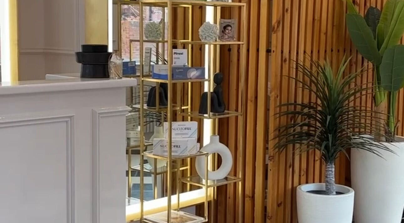 Chic interior display at Blossom Aesthetics & Skin, Failsworth, England, GB showcasing stylish decor.
