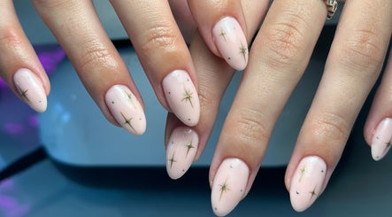 Elegant starry nail art at Lulabells Bristol, Bristol, England, GB.