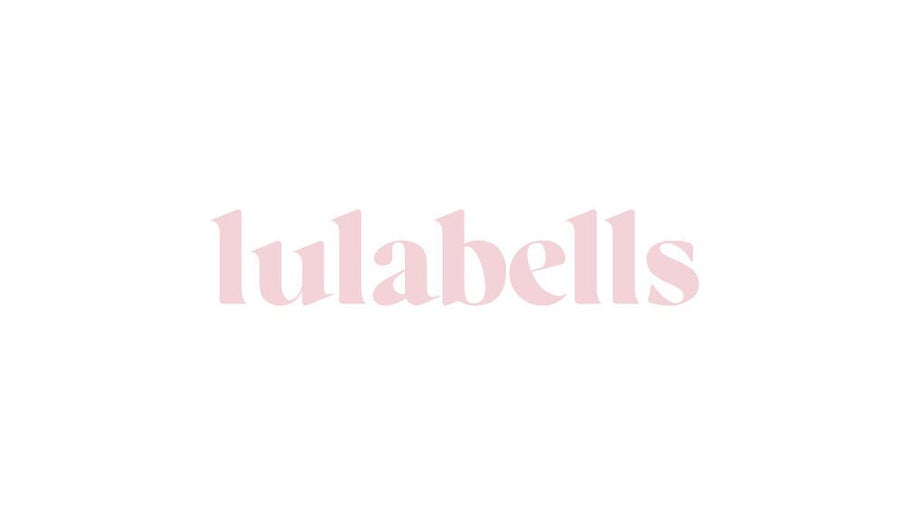 Elegant Lulabells Bristol logo featuring soft pink text on a white background, representing Lulabells in Bristol, England, GB.
