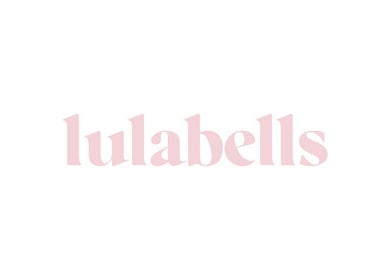Elegant Lulabells Bristol logo featuring soft pink text on a white background, representing Lulabells in Bristol, England, GB.