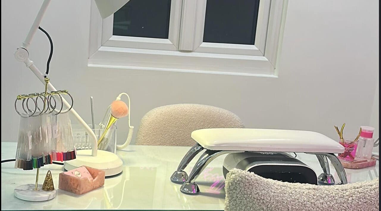 Elegant nail station at Lulabells Bristol in Bristol, England, GB, offers a serene setting for manicures.