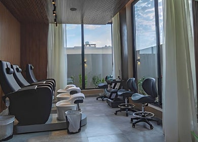 Relaxing pedicure chairs at Aurora Spa I أورورا سبا in Riyadh, Riyadh Province, SA offer ultimate comfort.