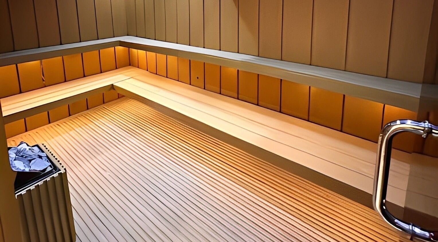 Relaxing sauna at Indigoluxe Spa in Lagos, Lagos, NG, offering a tranquil wellness retreat.