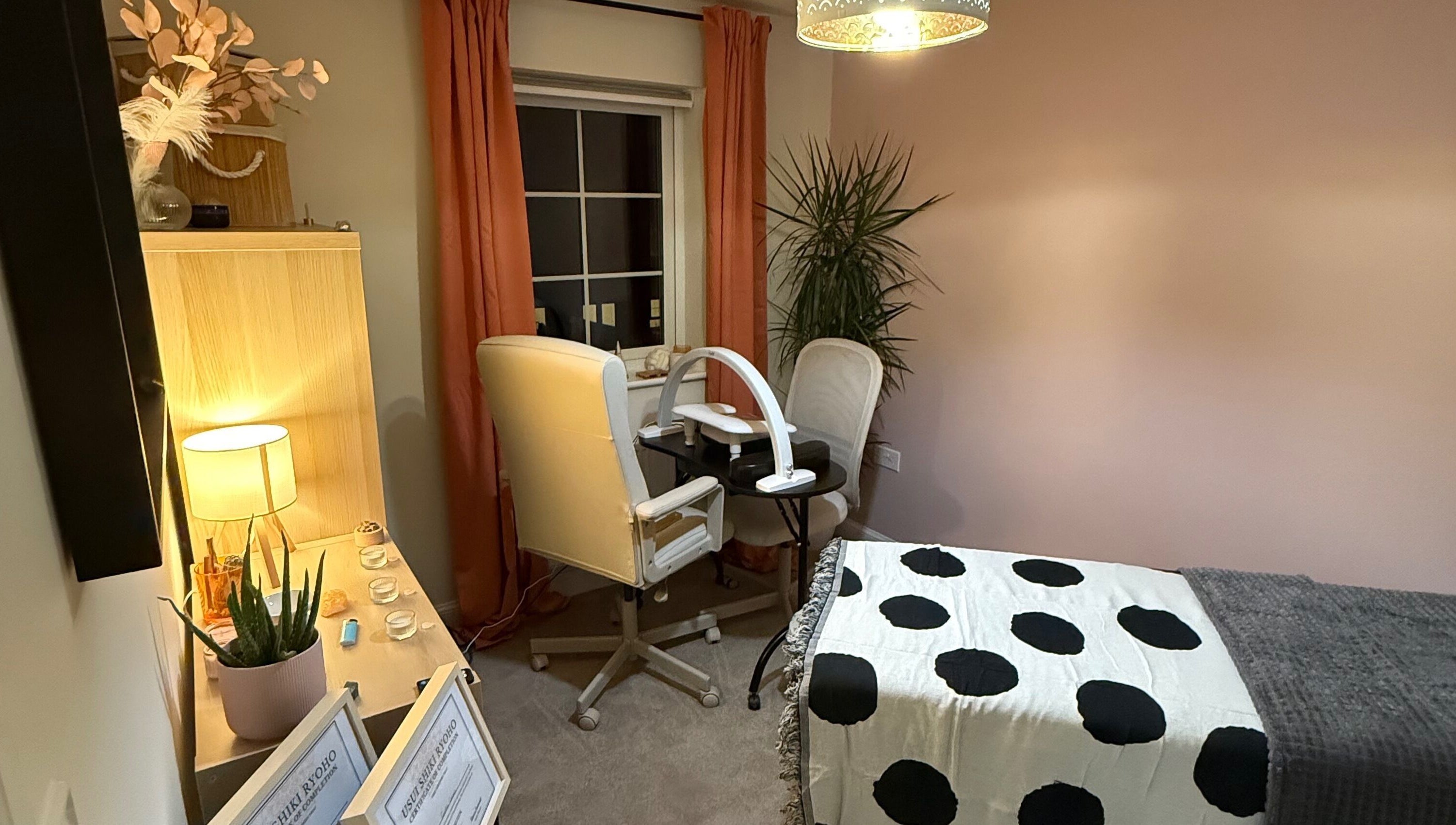Essence Beauty’s tranquil room with cozy seating and decor in Barnsley, England, GB.