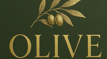 Elegant Olive Studio logo in gold on dark green, Mansfield, England, GB.