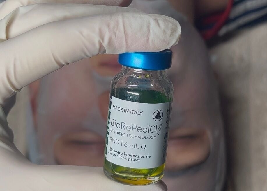 Professional skincare treatment at Skin Diary By Toyah in London, England, GB with Biorepeel facial serum.