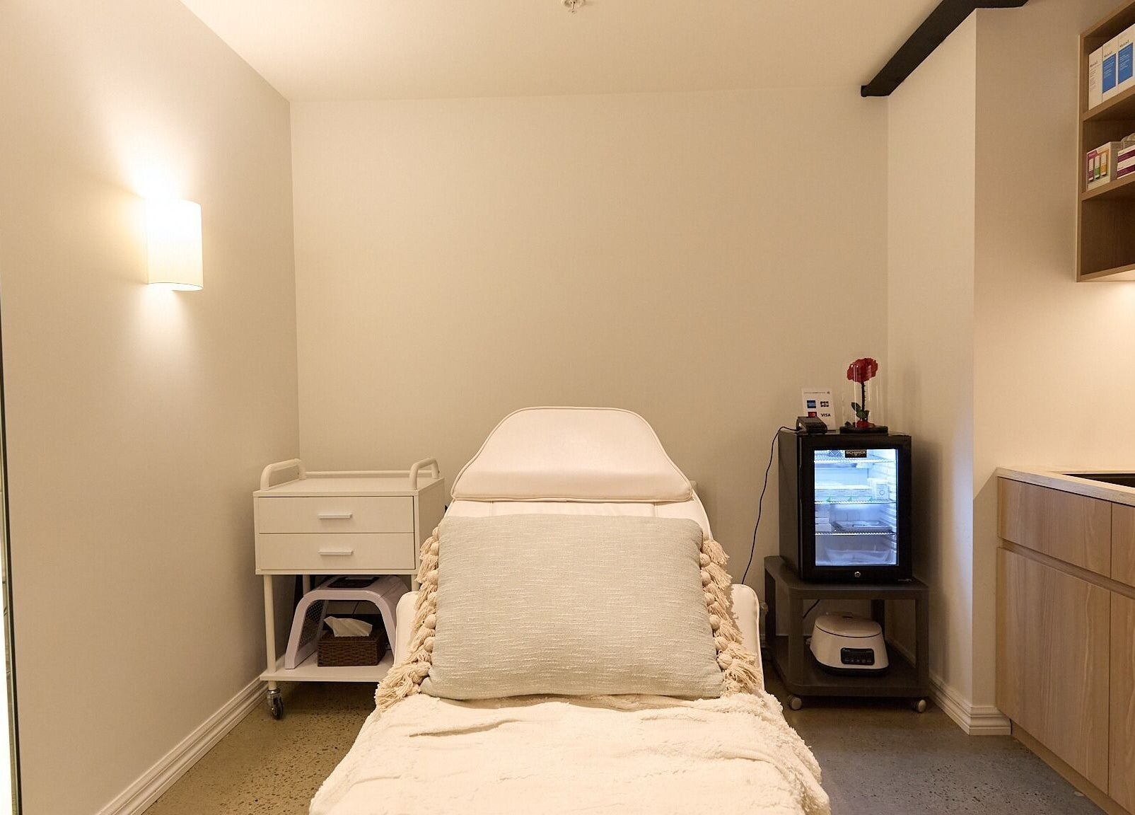 Relaxing therapy room at Rejuvee in Surry Hills, New South Wales, AU, showcasing a serene treatment chair.