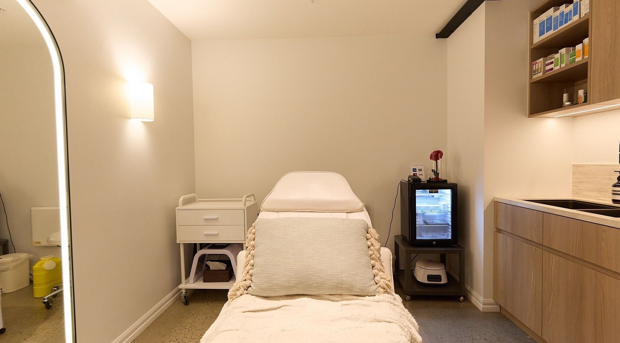 Relaxing therapy room at Rejuvee in Surry Hills, New South Wales, AU, showcasing a serene treatment chair.